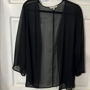 Croft & Barrow Black Sheer Cardigan